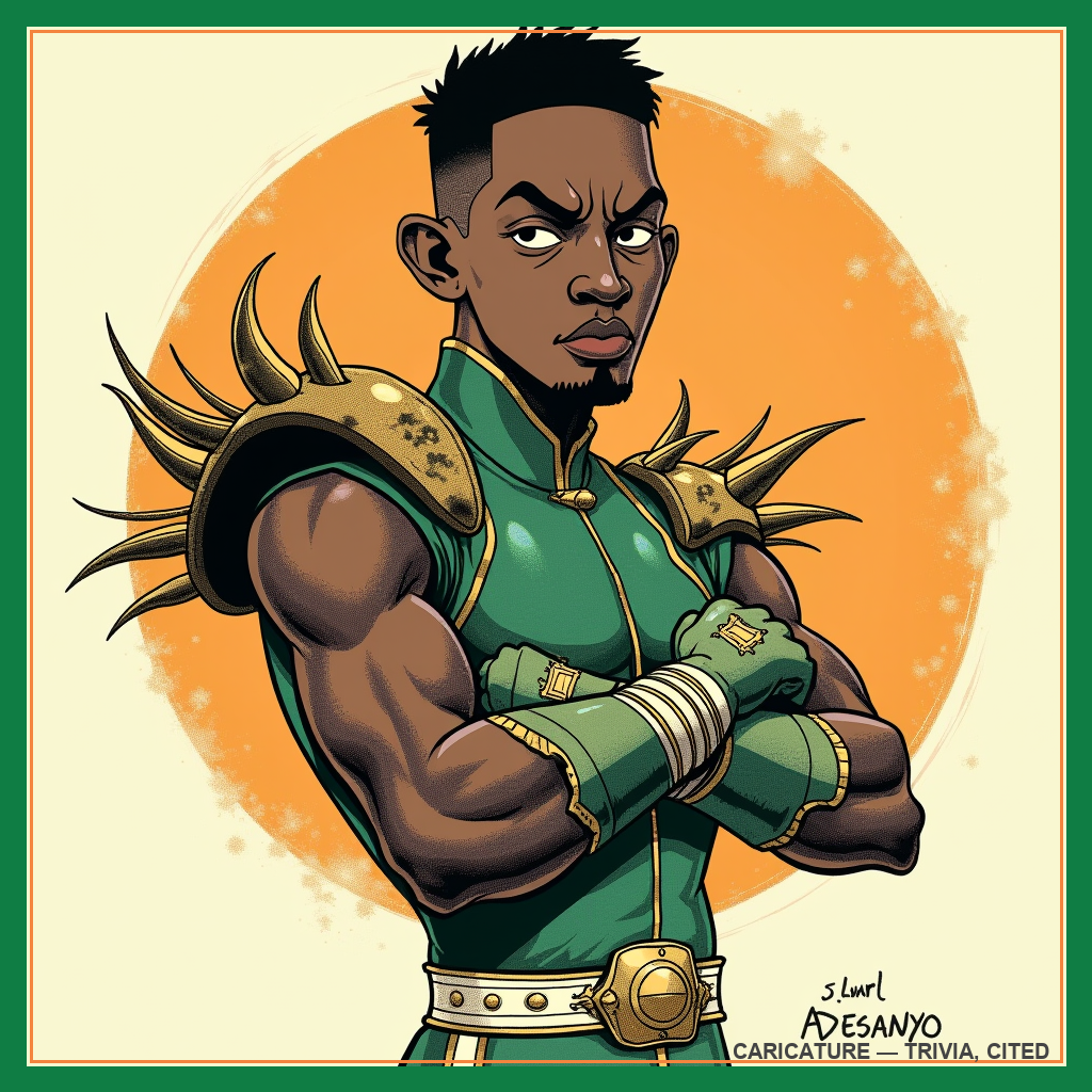 caricature of Israel Adesanya