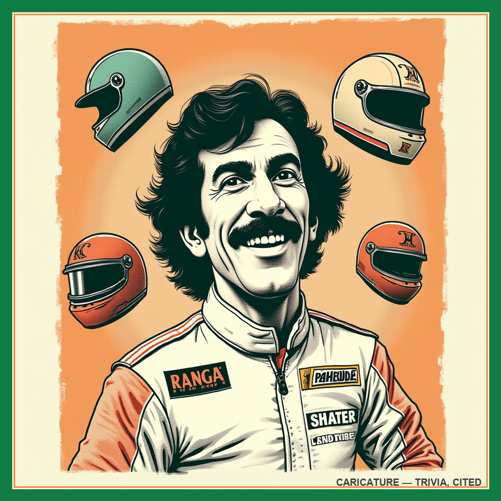 caricature of Mario Andretti