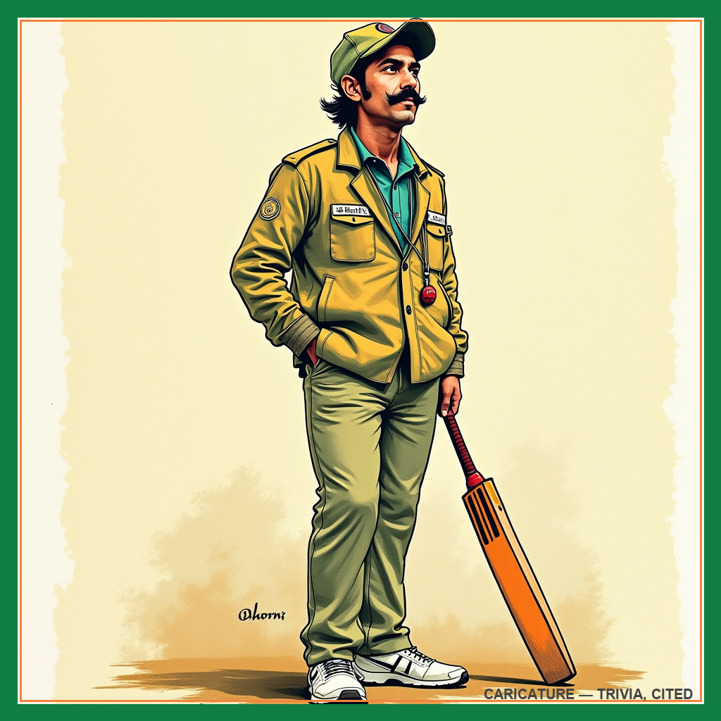 caricature of MS Dhoni