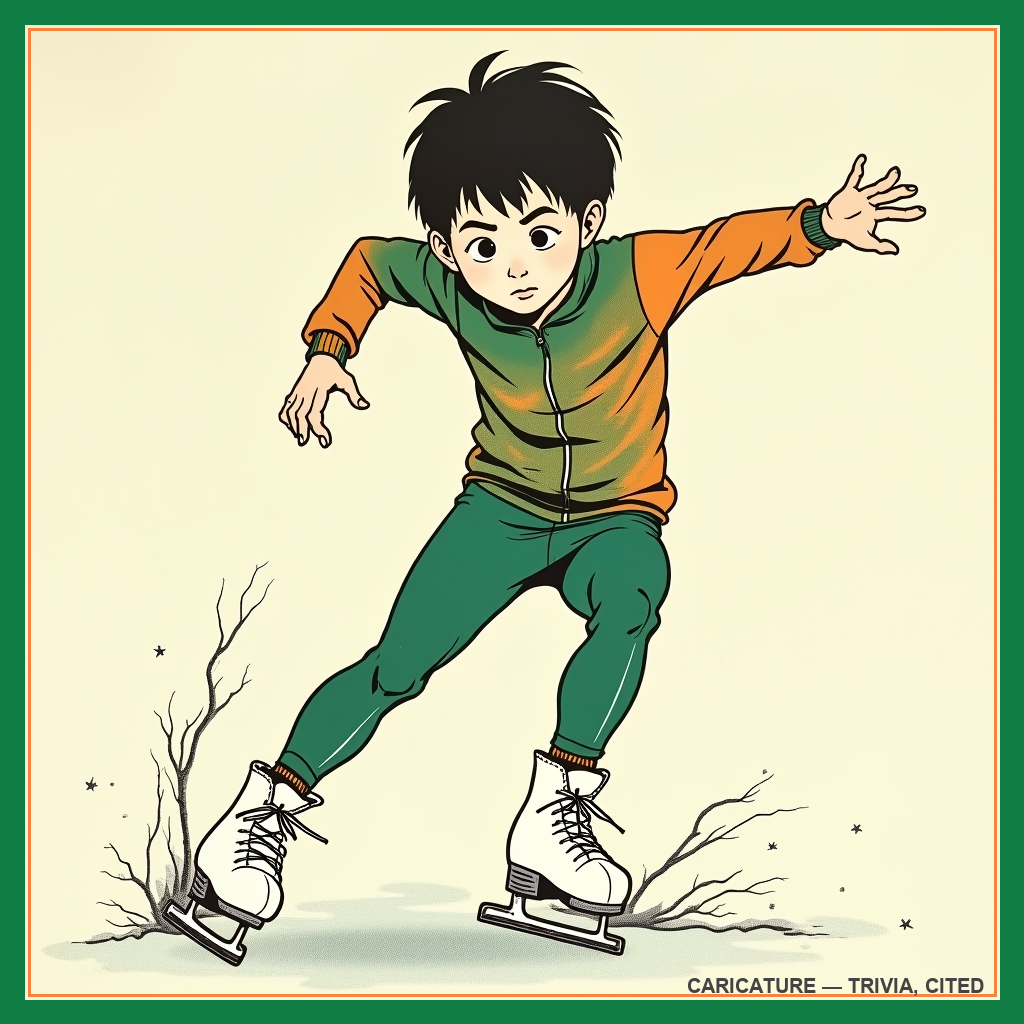 caricature of Yuzuru Hanyu