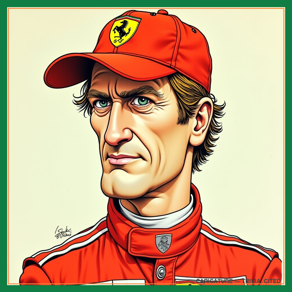 caricature of Niki Lauda