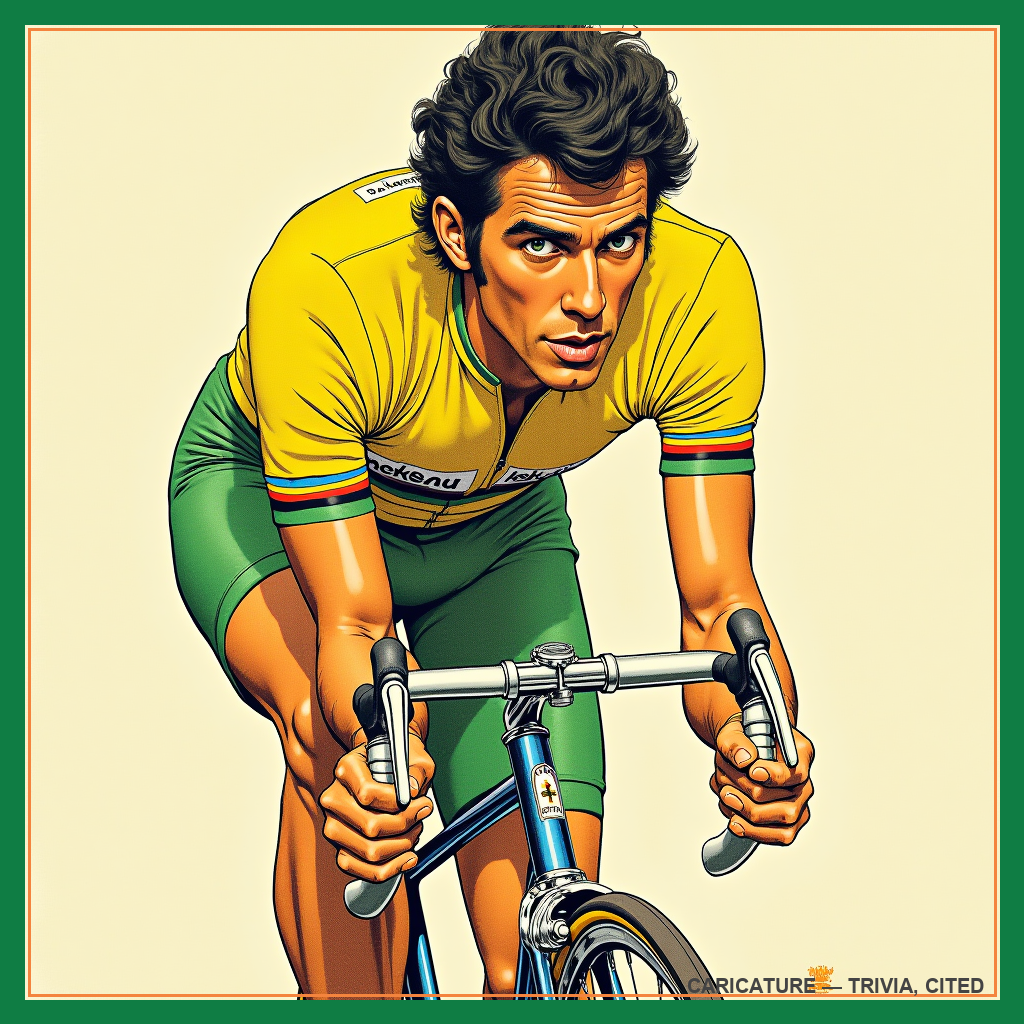 caricature of Eddy Merckx