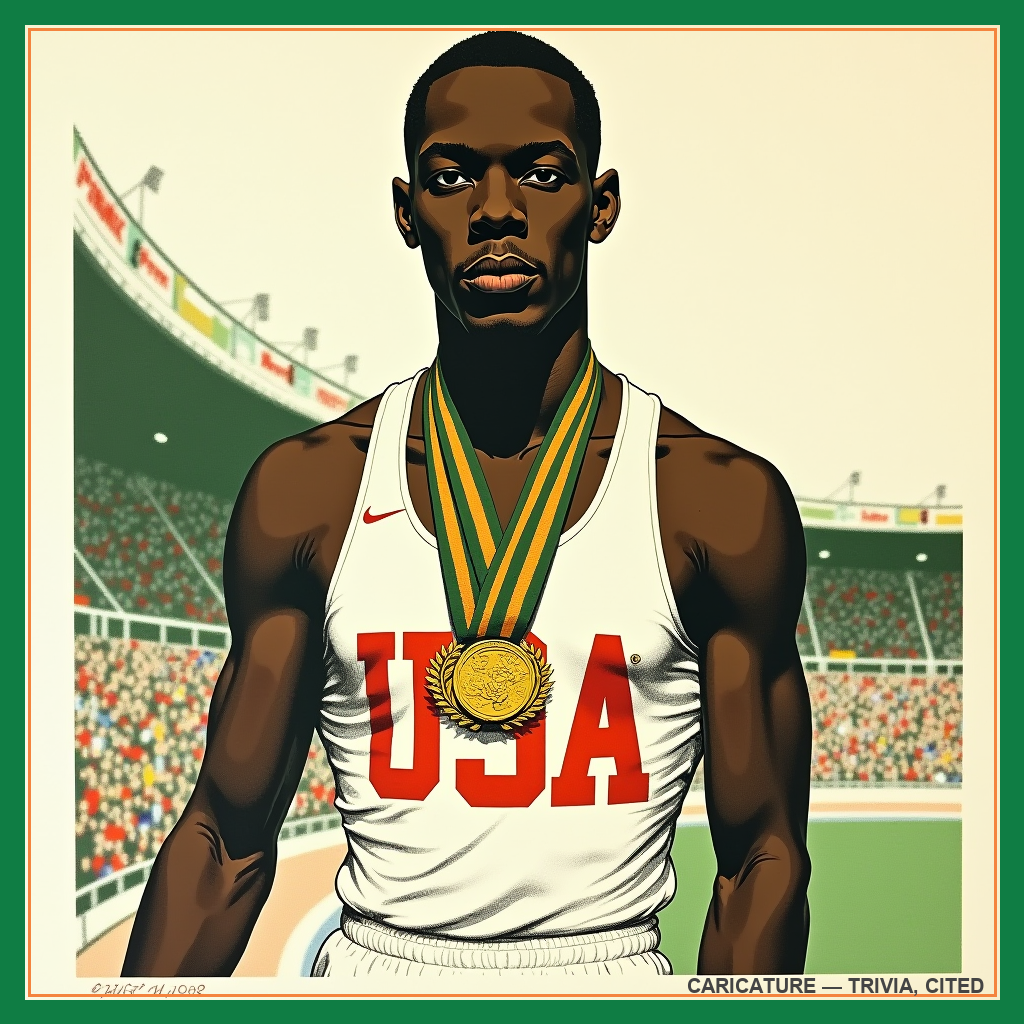 caricature of Jesse Owens