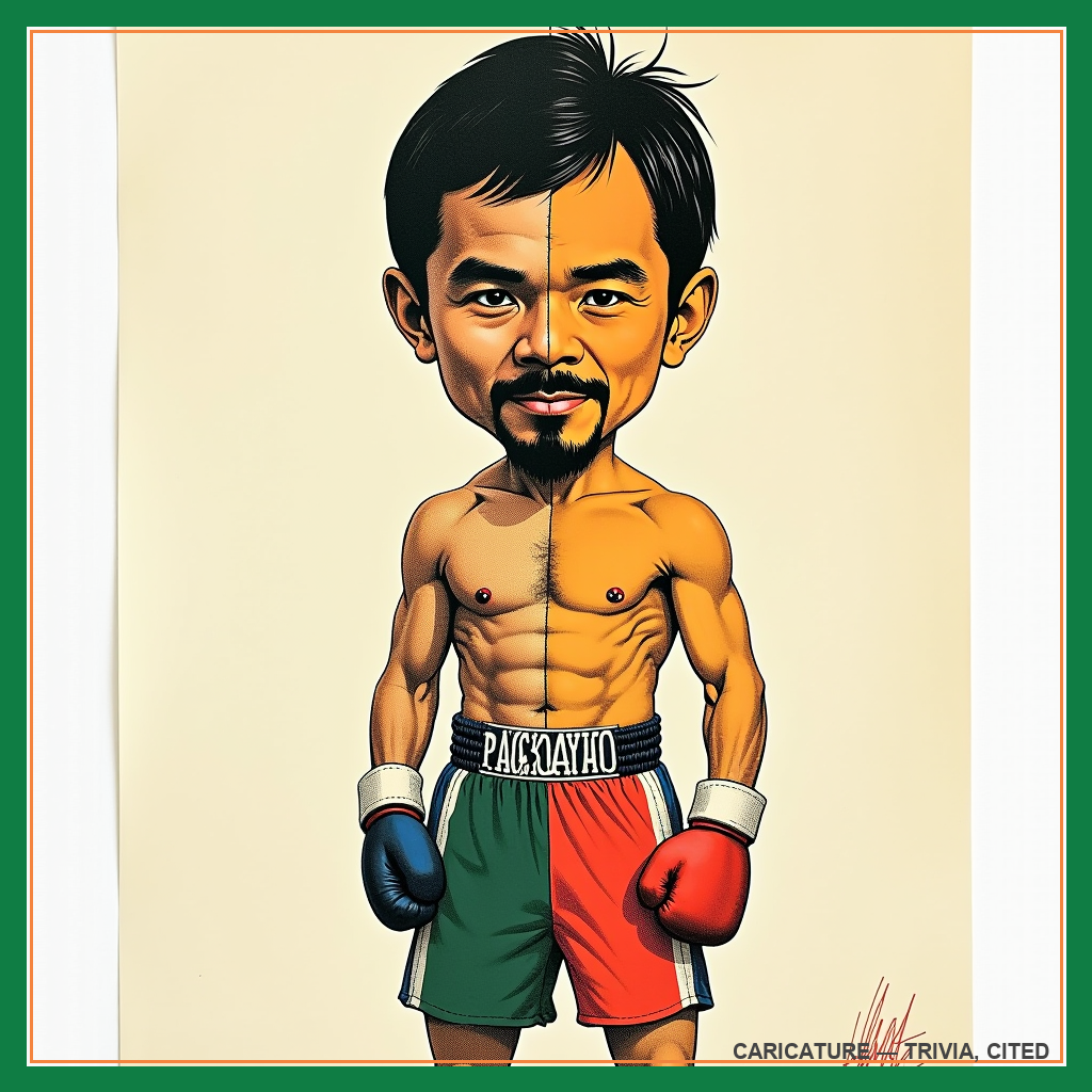 caricature of Manny Pacquiao