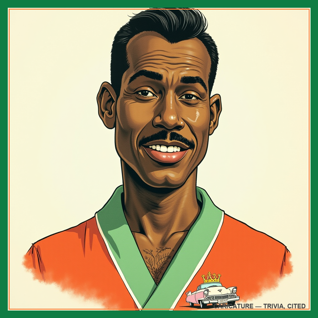 caricature of Sugar Ray Robinson