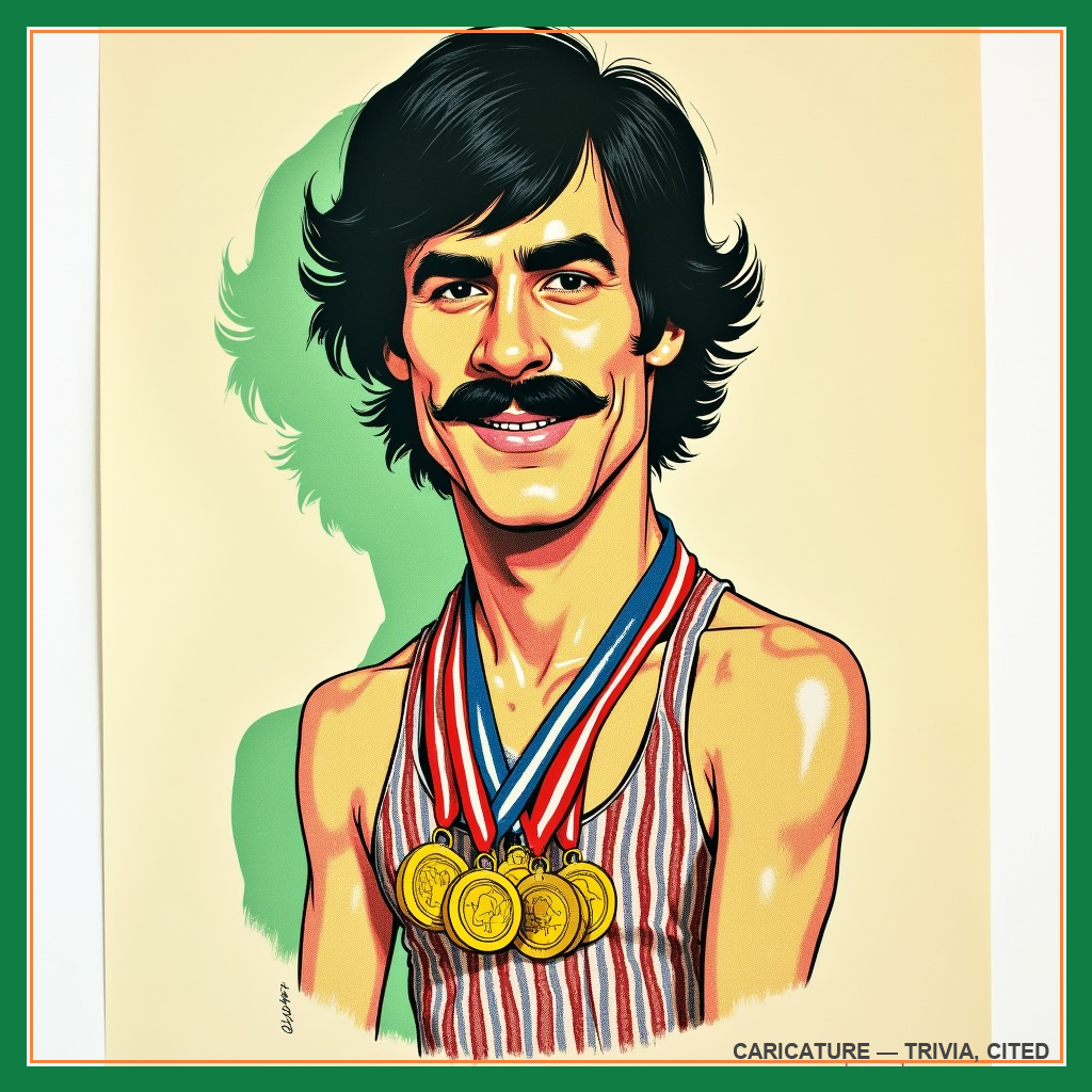 caricature of Mark Spitz