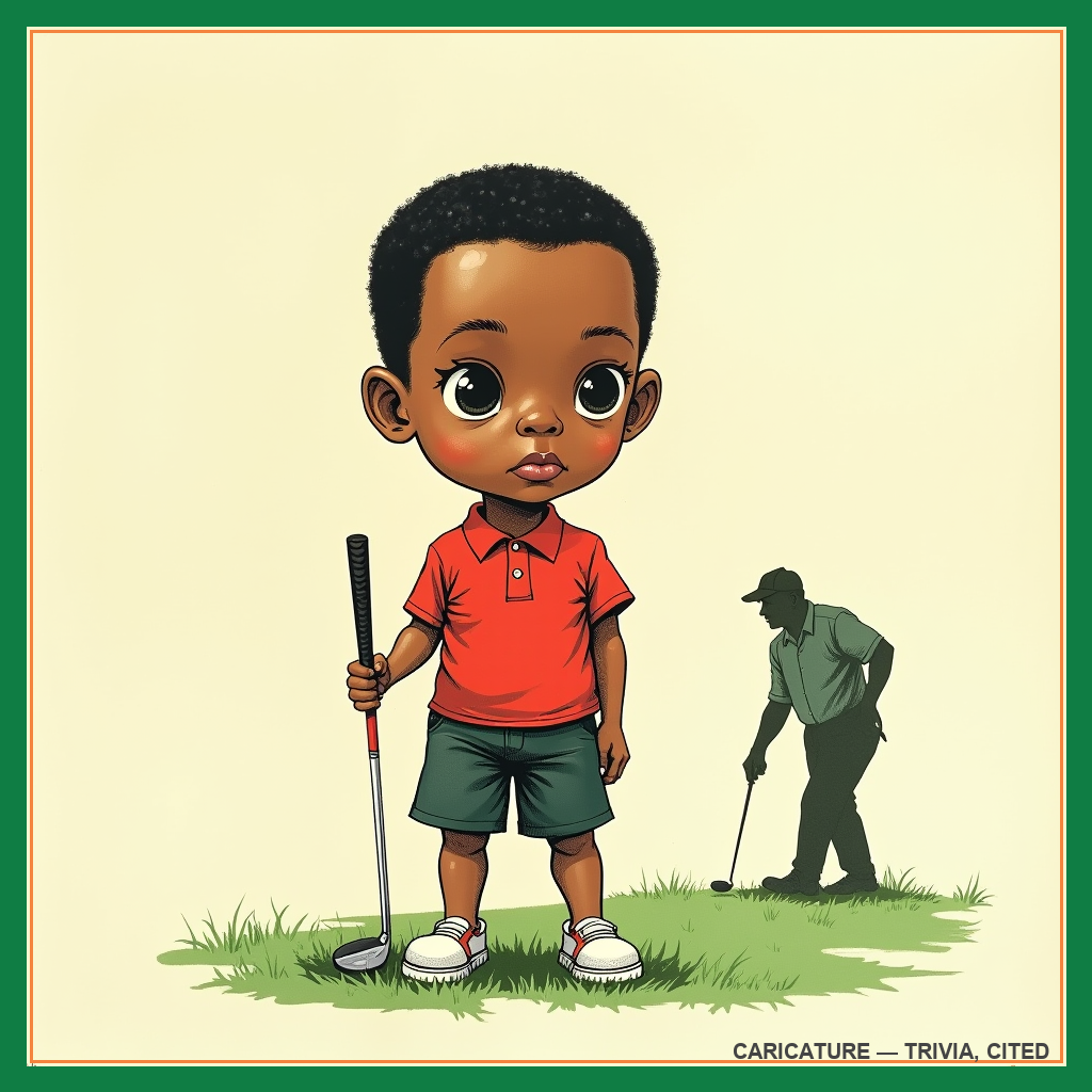 caricature of Tiger Woods